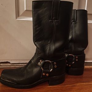 Frye Black Harness Boots